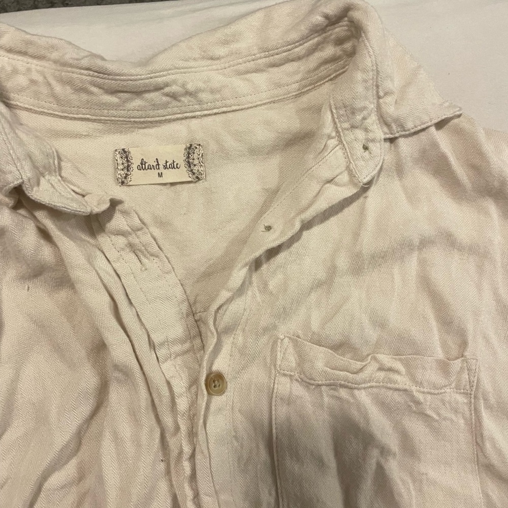 Altr’d State Cream Button Down SOFT Top!